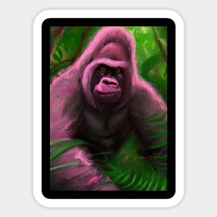 Pink Gorilla Sticker